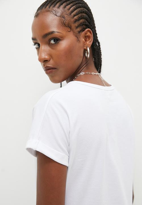 Superbalist - Grown on turn on sleeve - white