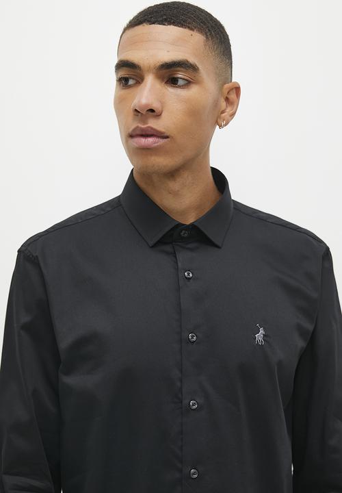 POLO - Custom fit Greig shirt - black