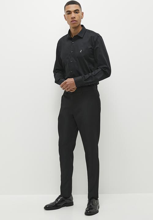 POLO - Custom fit Greig shirt - black