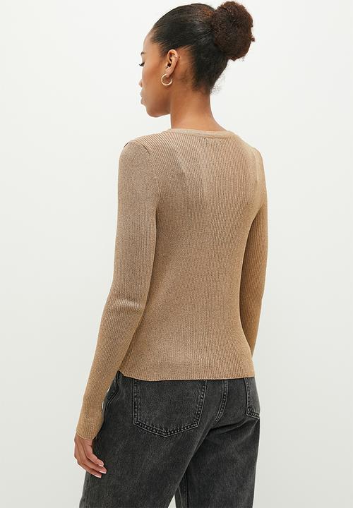 dailyfriday - V-neck cardi - taupe