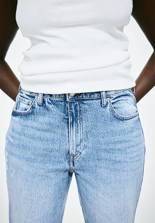 H&M - Curvy fit bootcut high jeans - blue