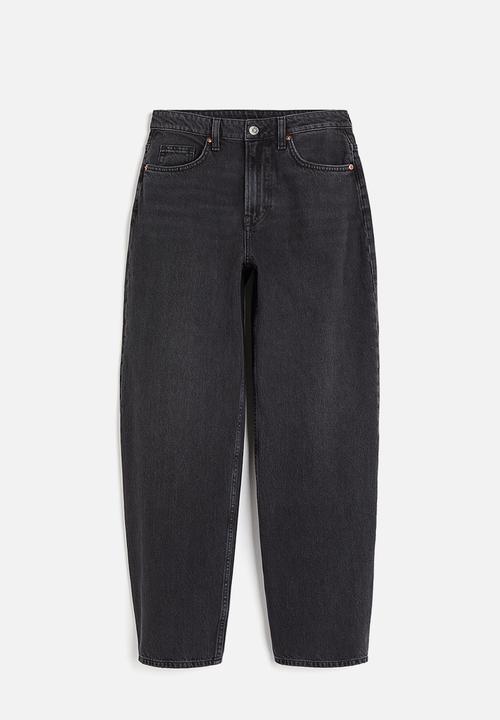 H&M - Baggy high jeans - black