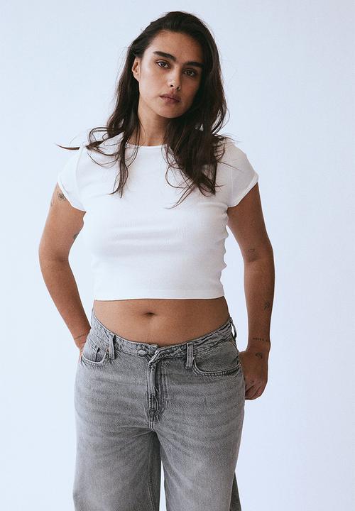 H&M - Baggy high jeans - grey