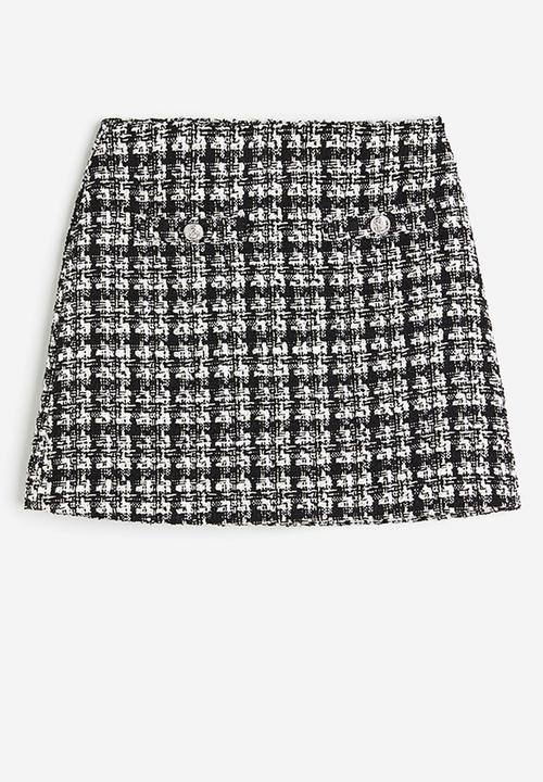 H&M - Bouclé mini skirt - black