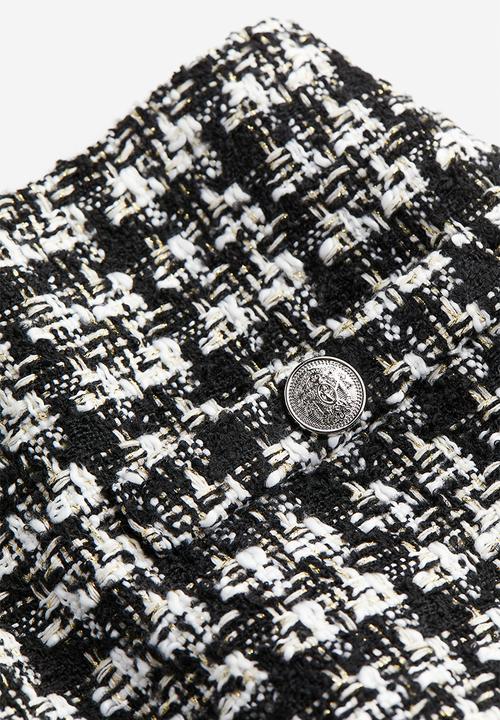 H&M - Bouclé mini skirt - black