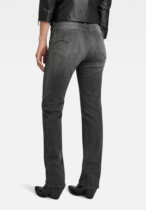 G-STAR - Strace Straight Jeans Wmn - Worn In Black Moon