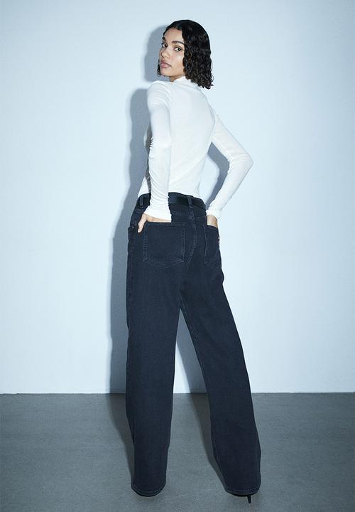 H&M - Wide high jeans - grey