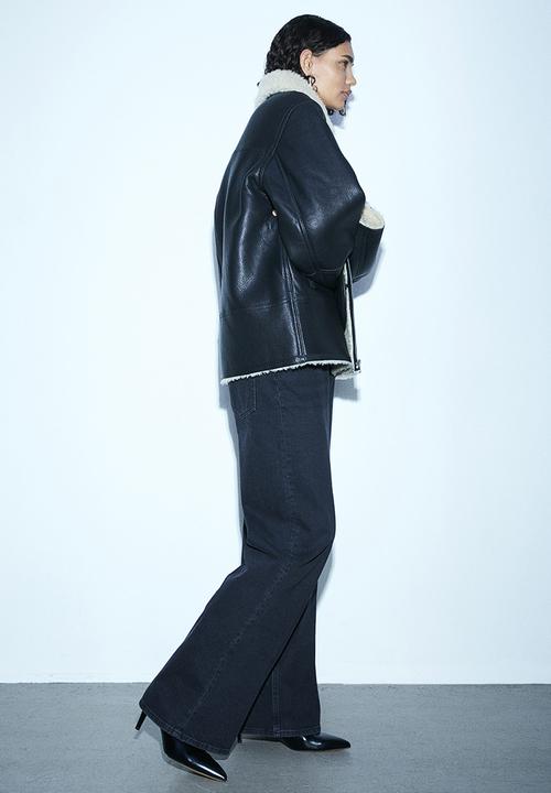 H&M - Wide high jeans - grey