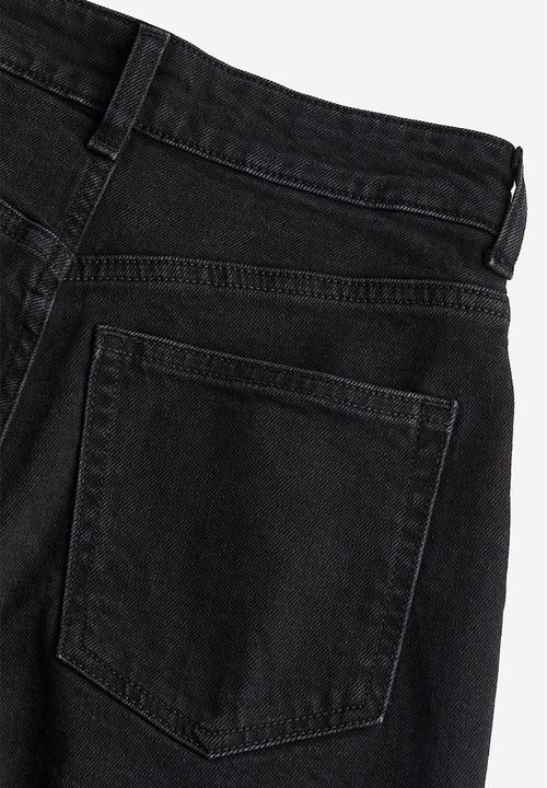 H&M - Slim mom high ankle jeans - black