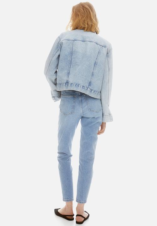 H&M - Slim mom high ankle jeans - blue
