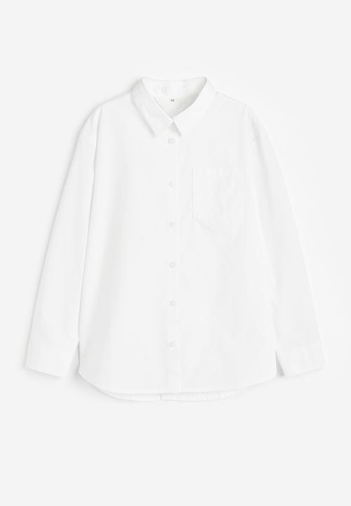 H&M - Cotton poplin shirt - white