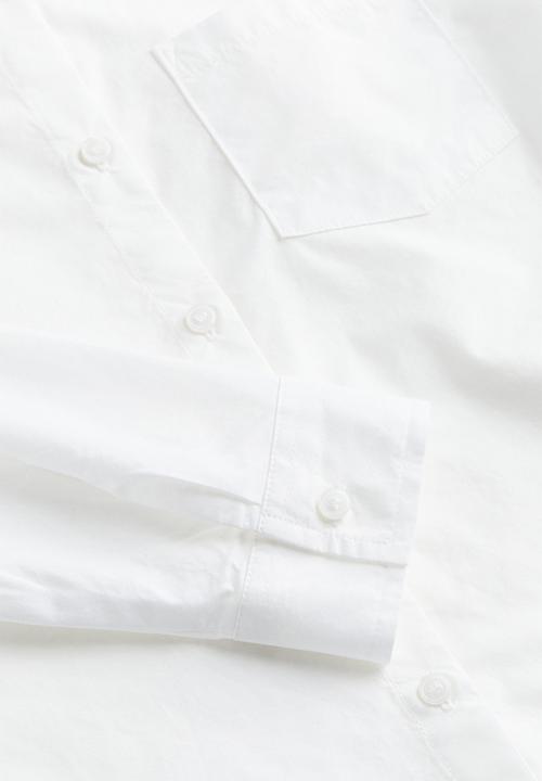 H&M - Cotton poplin shirt - white