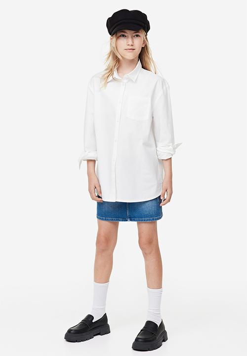 H&M - Cotton poplin shirt - white