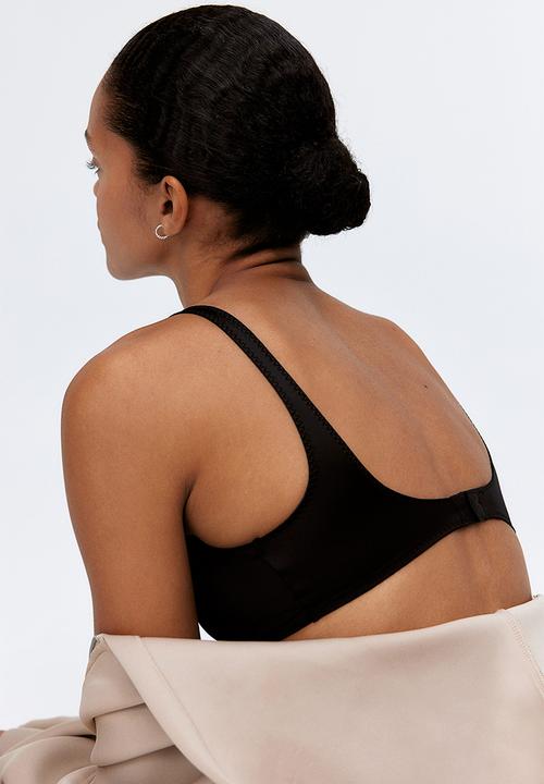 H&M - Satin padded bra - black