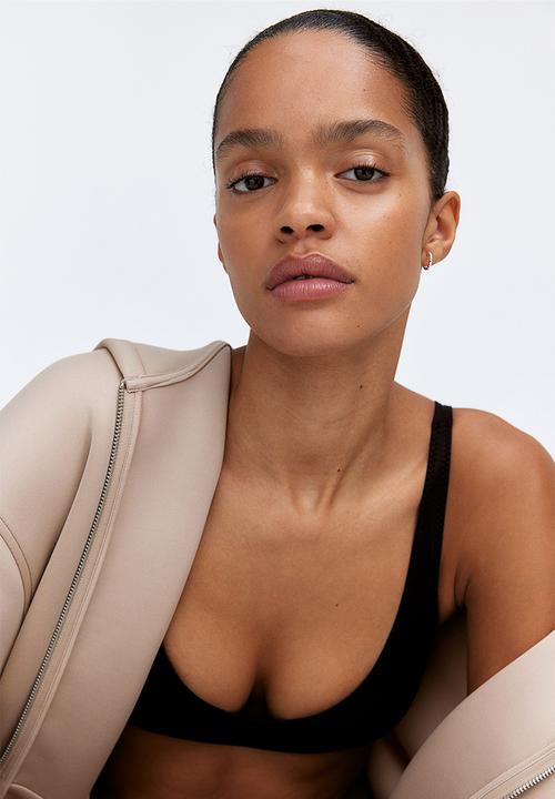 H&M - Satin padded bra - black