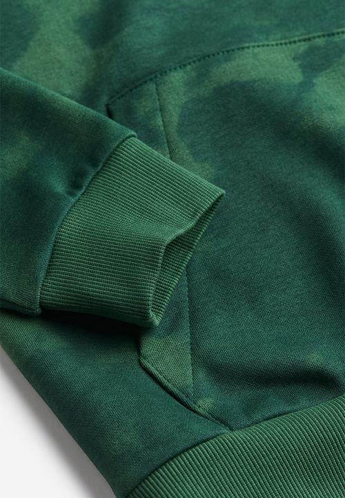 H&M - Patterned hoodie - dark green/green