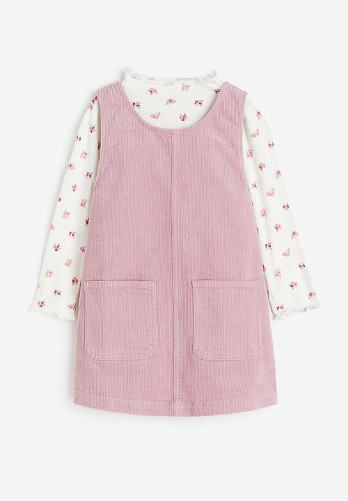 H&M - 2-piece top and dress set - pink multi