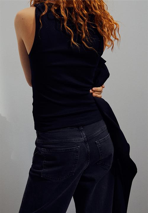H&M - Straight regular jeans - black