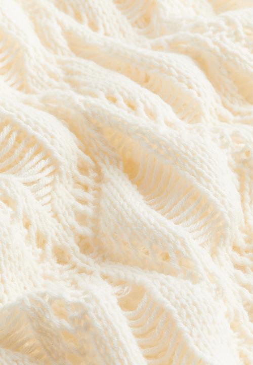 H&M - Ladder stitch look knitted dress - cream