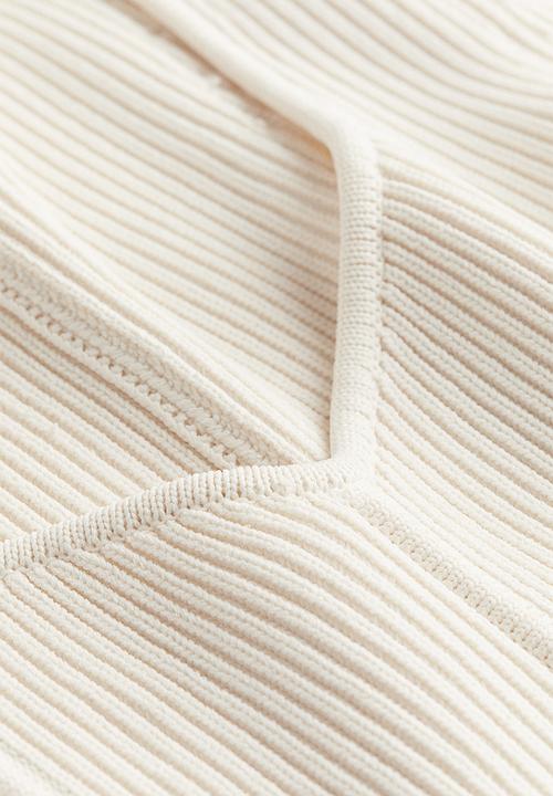 H&M - Rib knit top - white