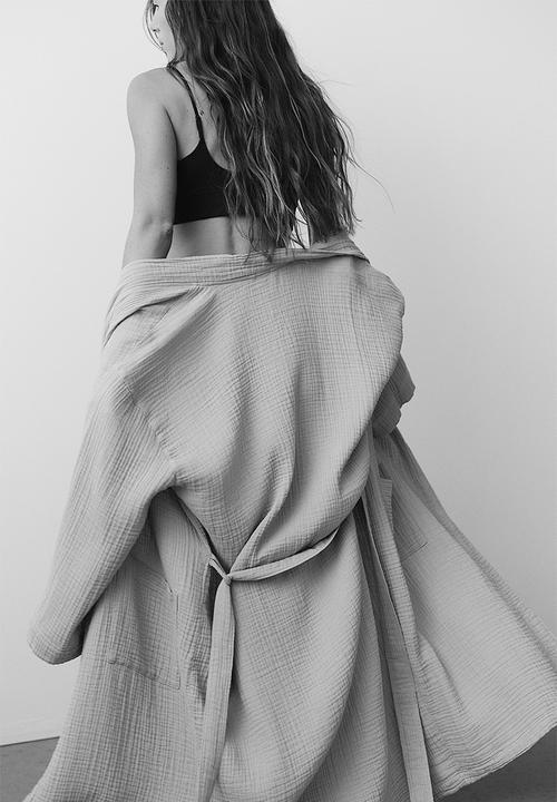 H&M - Muslin dressing gown - light mole