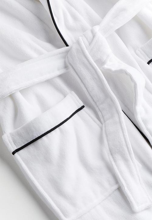 H&M - Velour dressing gown - white