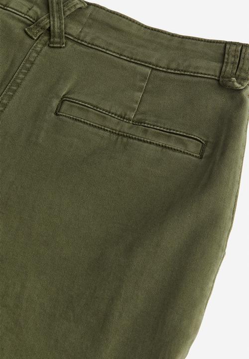 H&M - Utility trousers - dark green 
