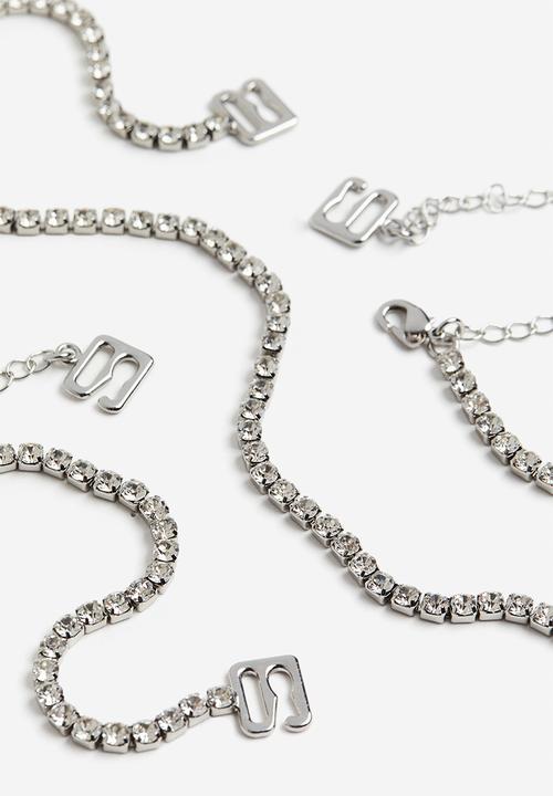 H&M - Fancy bra straps - silver