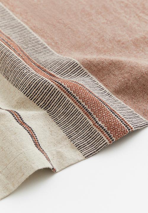 H&M - Linen-blend tablecloth - red striped