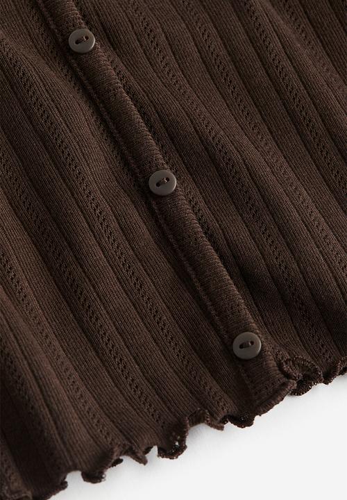 H&M - Long-sleeved jersey top - brown