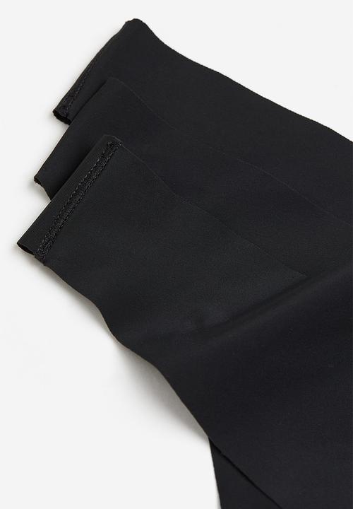H&M - 3-Pack invisible thong briefs - black