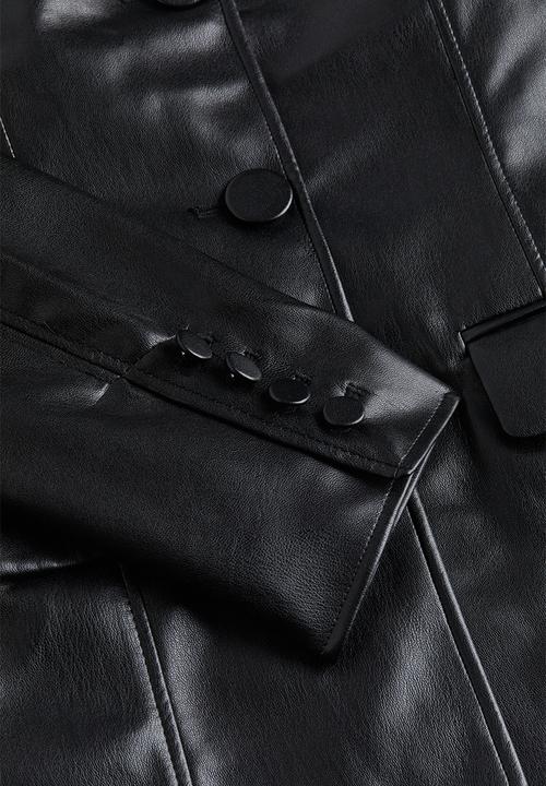 H&M - Coated blazer - black
