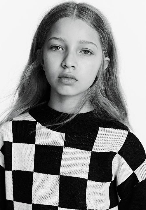 H&M - Boxy-style rib-knit jumper - black & white checked