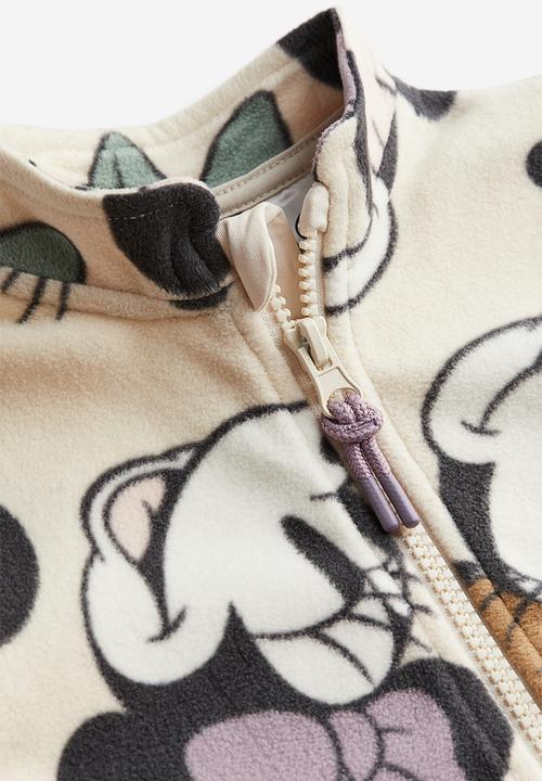 H&M - Patterned fleece jacket - light beige minnie mouse