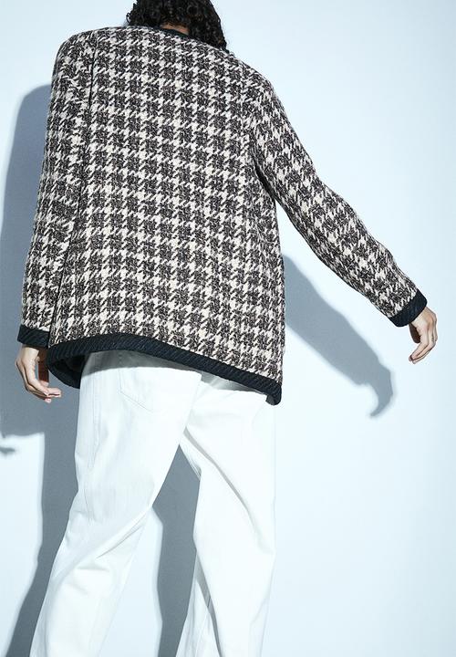 H&M - Textured-weave jacket - black