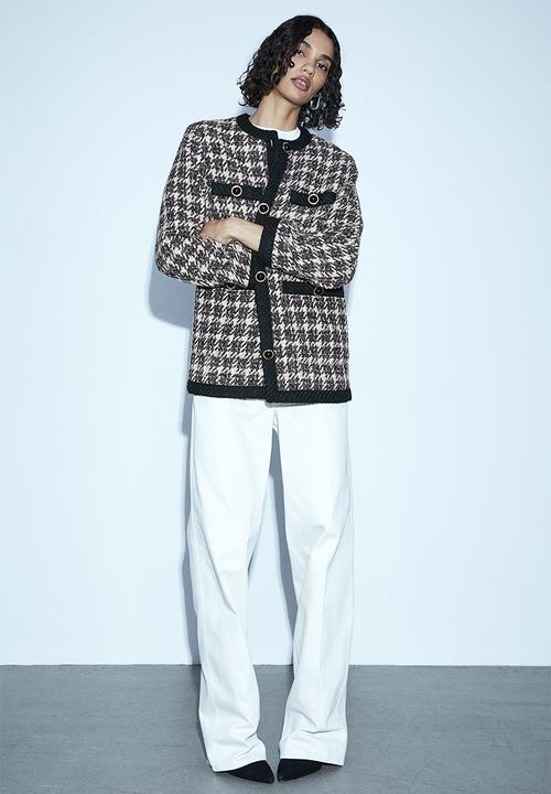 H&M - Textured-weave jacket - black
