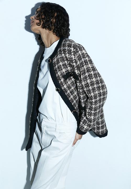 H&M - Textured-weave jacket - black