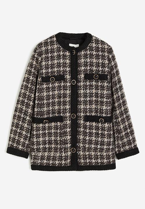 H&M - Textured-weave jacket - black