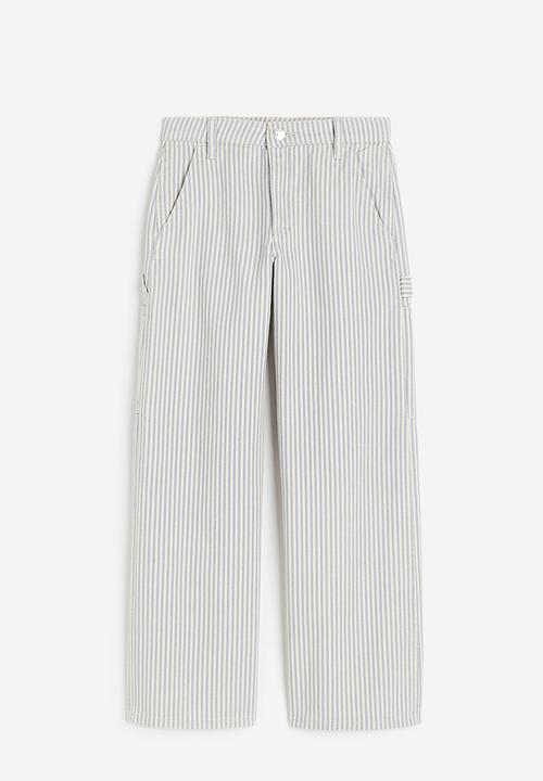 H&M - Wide leg cargo trousers - blue multi