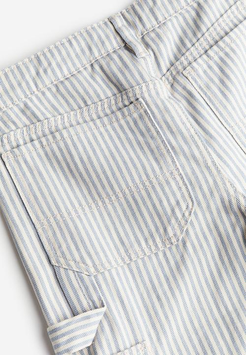 H&M - Wide leg cargo trousers - blue multi