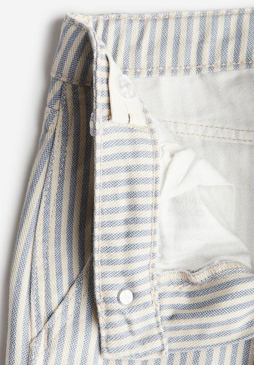 H&M - Wide leg cargo trousers - blue multi