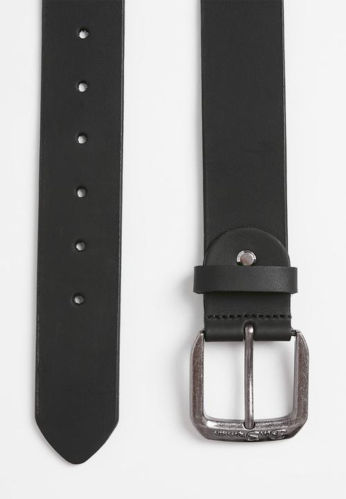 Ben Sherman - Target embossed leather - black