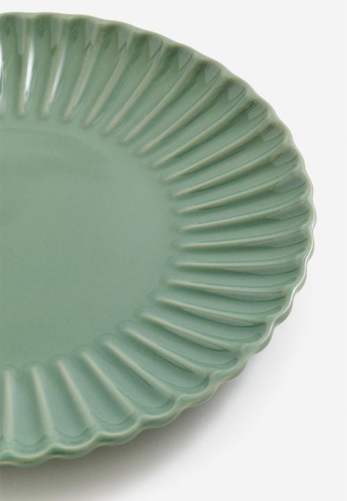 H&M - Stoneware plate - green