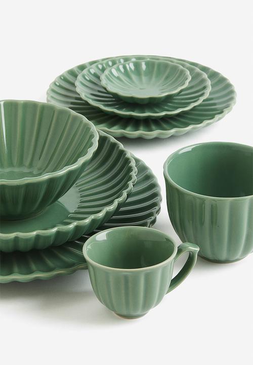 H&M - Stoneware plate - green