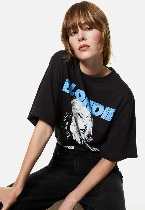 H&M - Long printed t-shirt - grey
