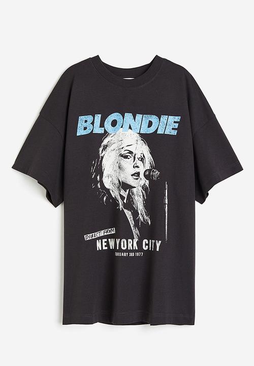 H&M - Long printed t-shirt - grey