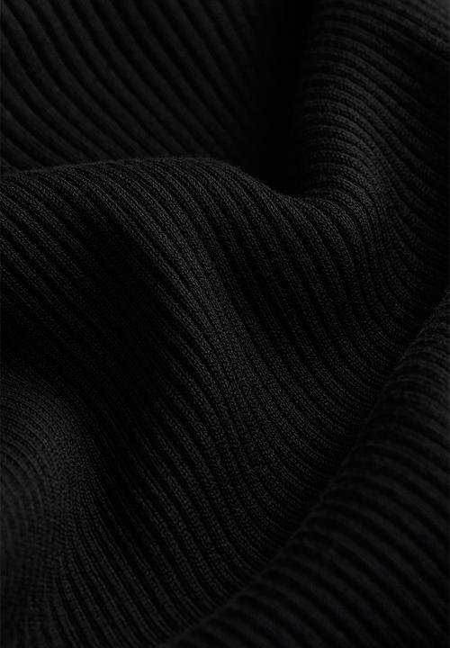 H&M - Rib-knit turtleneck dress - black
