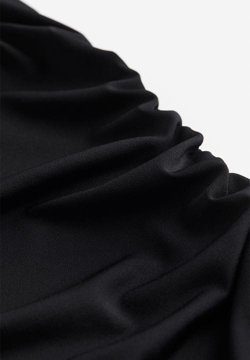 H&M - Draped bodycon dress - black