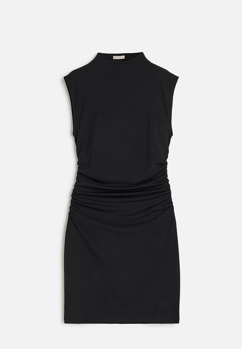 H&M - Draped bodycon dress - black