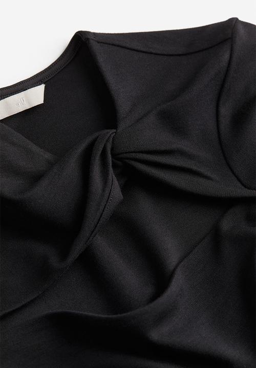 H&M - Knot-detail top - black